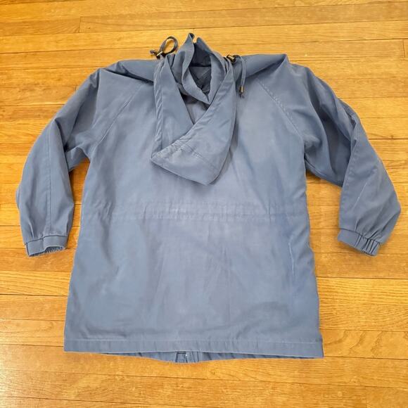 London Fog periwinkle blue hooded raincoat size large L
 b5 - Picture 4 of 4